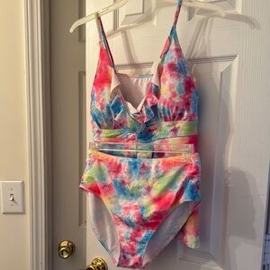 Tankini Colorful Tie-Dye Swimsuit